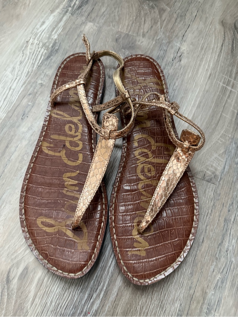 Sam edelman gold sandal size 12